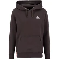 Alpha Industries Herren Basic Small Logo Kapuzensweat Kapuzenpullover, Hunter Brown, M