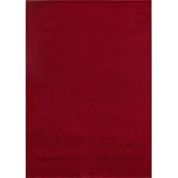 Carpetsale24 Teppich 120x170 cm Rot, Kurzflor, Einfarbig, Modern, Rechteckig, Pflegeleicht, Teppichboden für Wohnzimmer, Schlafzimmer, Essbereich
