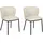 Beliani Esszimmerstuhl MINA Polyester cremeweiß 2er Set