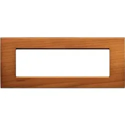 Legrand LNA4807LCA Abdeckrahmen LIVINGLIGHT für Kompaktinstallation, 7-modulig, Farbe: Kirsche
