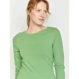 Greenbomb Longsleeve Yummy Basic Motiv Basic (1er-Pack) figurbetont, langarm, Rundhalsausschnitt, Bio-Baumwolle, GOTS grün M
