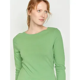 Greenbomb Longsleeve Yummy Basic Motiv Basic (1er-Pack) figurbetont, langarm, Rundhalsausschnitt, Bio-Baumwolle, GOTS grün M