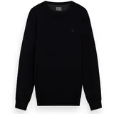 Scotch & Soda Strickpullover mit Logo-Stitching Modell Core, Black, M