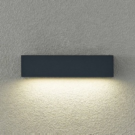 Arcchio LED-Außenwandlampe Lengo, CCT, 25 cm, 1-flg., grafit