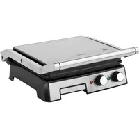 VOREL ELEKTRO-KONTAKTGRILL GERILLT GRILLFLÄCHE 29,5X24CM 2000W, Tischgrill, Silber