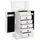 vidaXL Schmuckkasten mit Spiegel MDF 25 x 13,5 x 34 cm