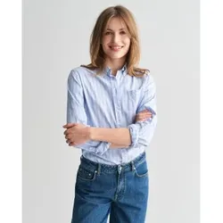 Gant für Damen. 4300420 Oxford-Hemd Regular Fit Archiv blau gestreift (36), Lässig, Langarm, Bio-Baumwolle, Nachhaltig
