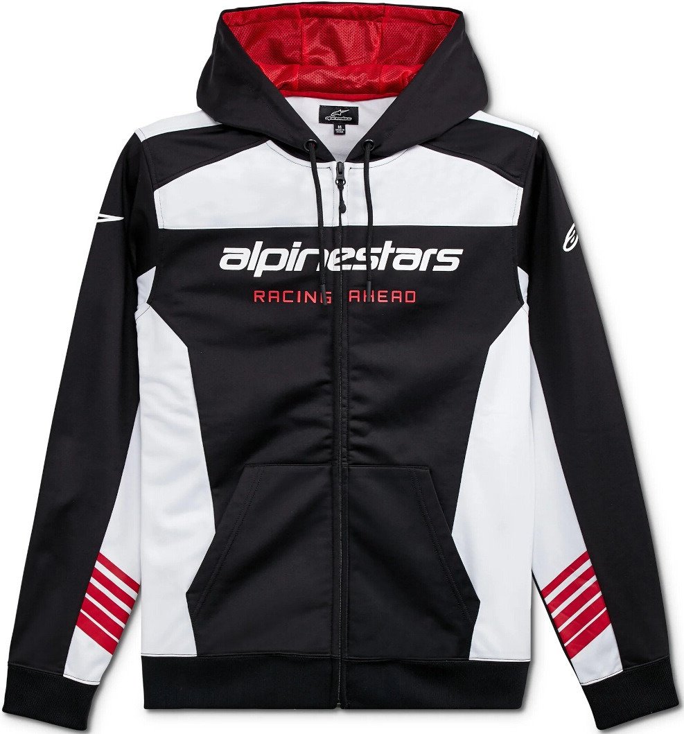 Alpinestars Session LXE Hoodie met ritssluiting, zwart-wit, M Voorman