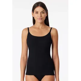 SCHIESSER Pure Rib Unterhemd Schwarz 44