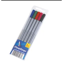 Global Partner Fineliner Fasermaler Filzstifte Zeichnerstifte 5er Set Strichstärke 04mm präzise langlebig zum Schreiben Zeichnen