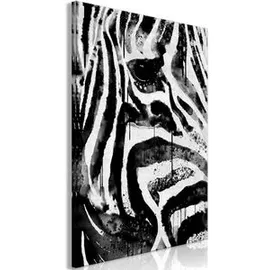 Artgeist Wandbild Zebra, Leinwand, Hochformat, 80 x 120 cm