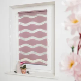 GARESA Doppelrollo Welle 45 x 150 cm rosa