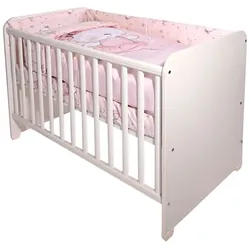 Lorelli Babybettwäsche Set Smile 6-teilig Decke 140x95 Kissen 43x35 Bett 120x60 rosa
