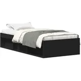 vidaXL 90 x 200 cm Schwarz