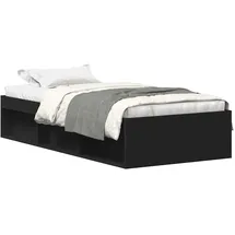 vidaXL 90 x 200 cm Schwarz