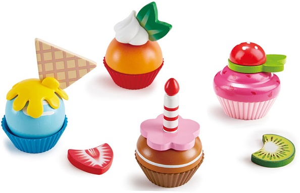 Spiel-Lebensmittel Cupcakes 18-Teilig