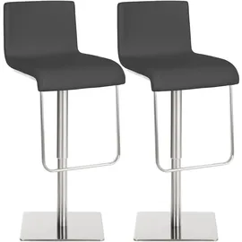 CLP 2er Set Barhocker Limon, Barstühle mit Kunstlederbezügen höhenverstellbar drehbar, Tresenstühle bis 240 kg belastbar