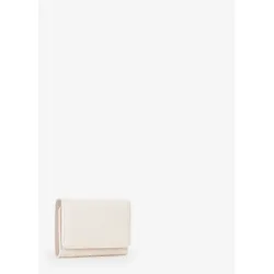 Geldbörse VALENTINO BAGS "SAMBA RE", Damen, ecru, Lederimitat, Kleinlederwaren, Geldbeutel, Portemonnaie mit praktischem Druckknopf