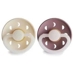 FRIGG Nachtschnuller Silikon Moon Phase Cream / Mauve 6-18 Monate