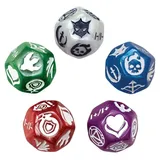 Wizards of the Coast Keyword-Zähler 12-seitig für Magic: The Gathering Weiß, Blau, Lila, Rot, Grün