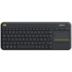 Logitech Wireless Touch Keyboard K400 Plus, DE-Layout, schwarz