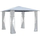 Konifera Pavillon-Ersatzdach für Kreta 3 x 3 m Grau