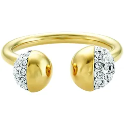 Buckley London Ring Messing vergoldet mit Kristallen