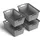 ProHome Aufbewahrungskorb 5L mit Griffen 20 x 30 x 11 cm schwarz