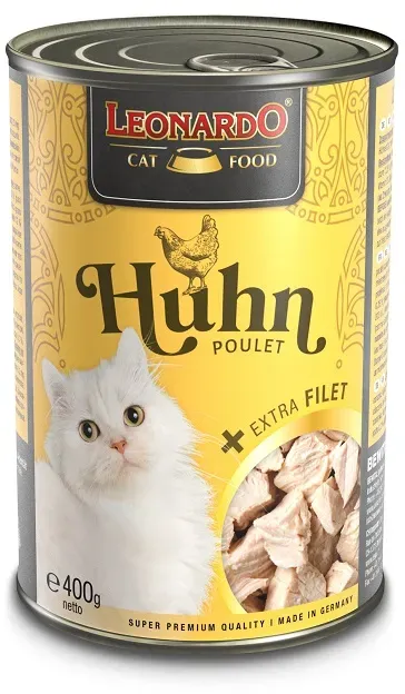 LEONARDO Huhn mit extra Filet Katzenfutter 6x400g