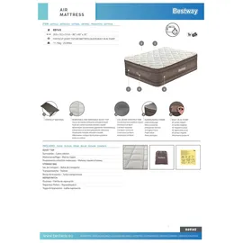 BESTWAY Luftbett, Fortech Duvet Top Queen 152 x 51 cm