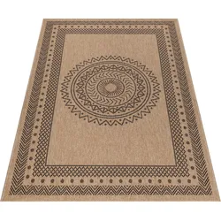 Outdoorteppich AYYILDIZ TEPPICHE "DHAKA 8714", schwarz, B:140cm H:5mm L:200cm, Polypropylen, Teppiche, Pflegeleicht / Strapazierfähig / In- und Outdoor geeignet