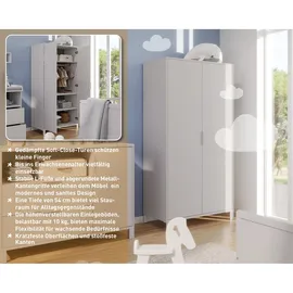 Germania Kleiderschrank Alkmaar 89 x 180 cm Dekor Beige Kaschmir