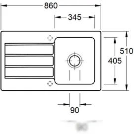 Villeroy & Boch Architectura 50 weiß alpin + Handbetätigung