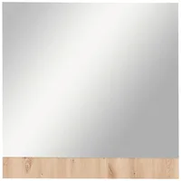 Innostyle Xora Wandspiegel, Natur, Glas, Holzwerkstoff, quadratisch, 84x84x2 cm