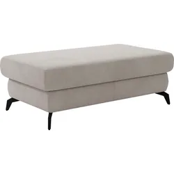 Polsterhocker SIT & MORE "Bolero", grau (elephant), B:121cm H:45cm T:67cm, 100% Polyester, Hocker