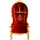 Casa Padrino Sessel Luxus Ballon Barock 83 x 70 x 70 cm Bordeaux/Schwarz/Gold mit glitzernder Krone