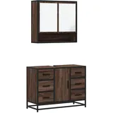 vidaXL Badmöbel-Set 2-tlg. Eiche