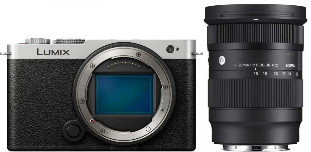 Panasonic Lumix DC-S9 silber/schwarz + Sigma 16-28mm f2,8 | nach 200 EUR Panasonic Lumix Kamera Sofortrabatt-Aktion