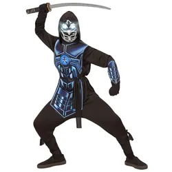 Cyber Ninja Sound und Licht Kinder Kostüm - Kinder-8-10-Jahre