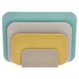 Rosti Choptima Schneidebrett Set mit Halter/Ständer, Küchenbrett, Brotschneidebrett & Servierbrett, 3er-Set, Hygienisch, Spülmaschinenfest, aus Kunststoff, Ocean