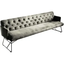 KAWOLA Esszimmerbank CHARME Velvet silber 186cm