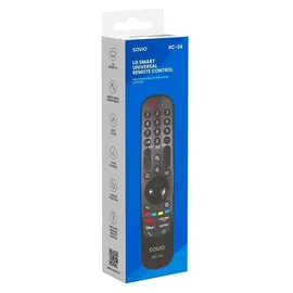 Savio RC-24, TV, Universal, IR Wireless, Drucktasten, Schwarz