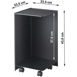 Yamazaki Toilettenpapier Aufbewahrung für Klopapier WC-Rollen Ersatzrollen Toilettenrollen schwarz 23x43x23cm
