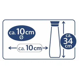 Hi Wasserkaraffe mit Ausgießer Transparent 1,2 L