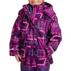 Kinder Winter-Jacke für Mädchen nachhaltige Ski-Jacke Outdoor-Jacke mit Kapuze und Schneefang 954693 Lila/Pink - 116/122