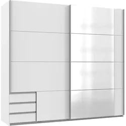 Wimex Schwebetürenschrank »Emden moderner Kleiderschrank mit Spiegel und Schubladen BESTSELLER«, Schlafzimmer Schrank Garderobenschrank mit Schwebetüren Topseller Wimex Weiß