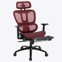 Trisens Bürostuhl in moderner Mesh-Optik mit Fußstütze ergonomischer Drehstuhl mit Nacken und Lordosenstütze - Gamingstuhl mit atmungsaktiver Netzrückenlehne und Wippfunktion
