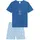 SCHIESSER Pyjama Set Nachtwäsche Blau 98