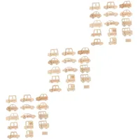UKCOCO 45stücke Teiliges Holz Meilensteinkarten Für Junge Mädchen Car-Shaped Design Fotografie-Accessoire Für Monats-meilensteine Langlebig Und Sicher Für Unvergessliche Erinnerungen
