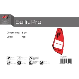 F2 Windsurf Segel Bullit Pro 6 qm Rot